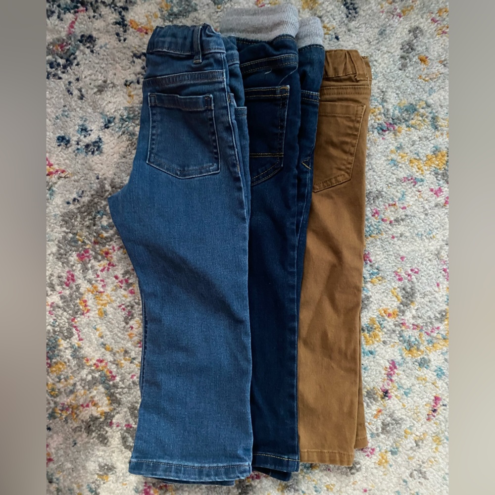 Three pair of boys 3T pants (Garanimals & Cat & Jack)